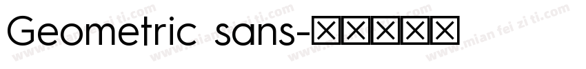 Geometric sans字体转换